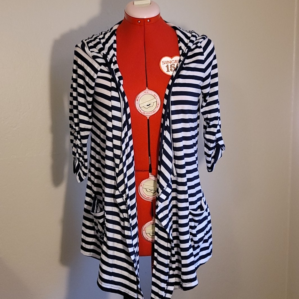 4 for $15 - Navy & White Stripped Cardigan